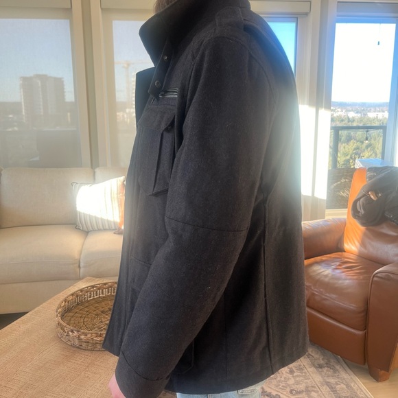 Men's Black Utility Jacket (charcoal) - Picture 4 of 11